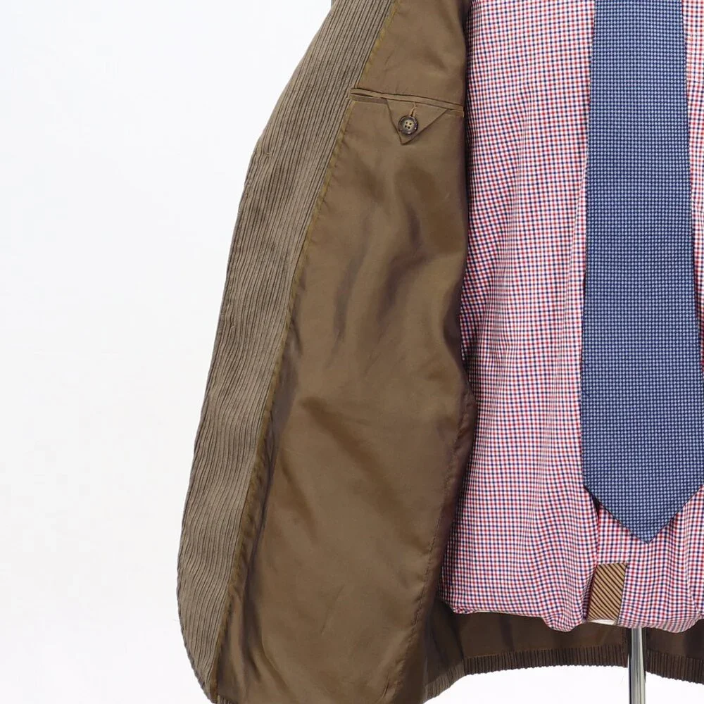 Perry Ellis 44R Brown Solid 2-Button Sport Coat Blazer Jacket G704